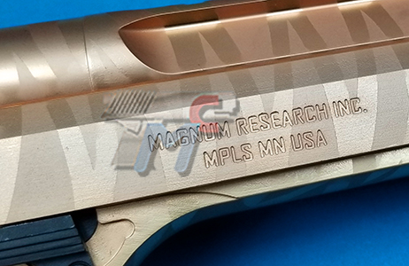 Cyber Gun(WE) Full Metal Desert Eagle .50AE Gas Blow Back Pistol (Gold)(Tiger Stripe) - Click Image to Close
